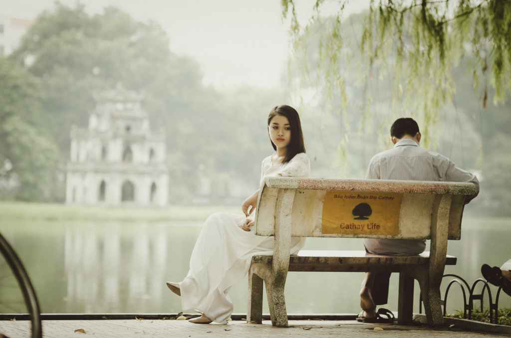 bench nature love people